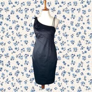 Black one shoulder Cocktail Dress Size 6